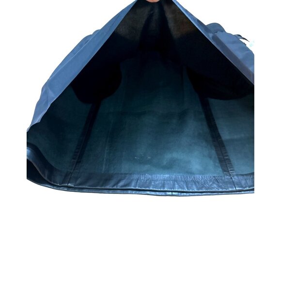 Ann Taylor LOFT Black Leather Skirt Above the Knee Size 10 - Picture 9 of 14